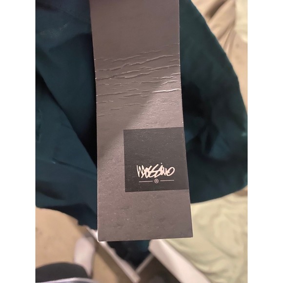 Women Emerald Green Button Down Shirt Mossimo Top M Ruffles Blouse short sleeves - Picture 4 of 4